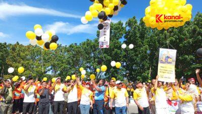 Semangat Kebersamaan Mengalir di Parade HUT PGRI dan HKN Gorut